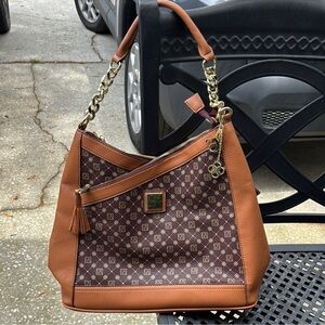 NWOT Jose Hess Brown and Tan Designer Tote Bag